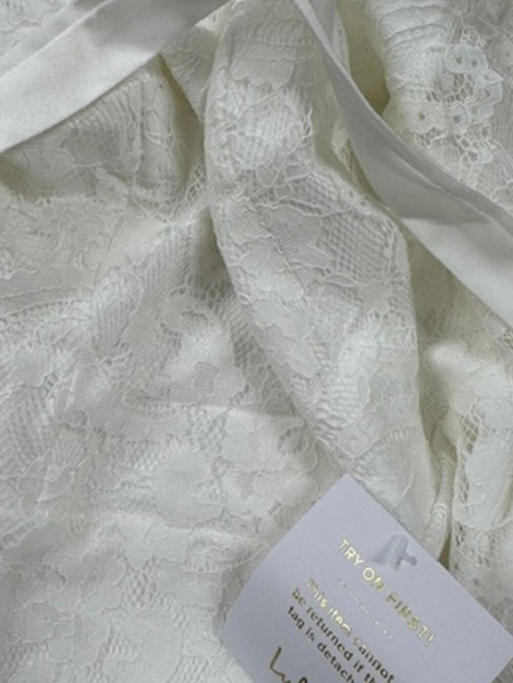 Lulus Enchanted Elegance White Lace Backless Mermaid Maxi Dress NWT - Picture 6 of 8